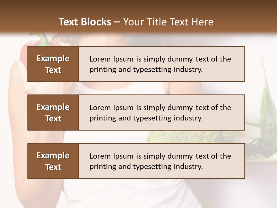 Woman With Vegetables PowerPoint Template