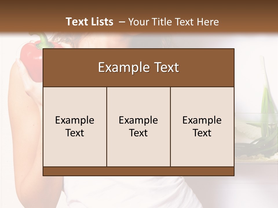 Woman With Vegetables PowerPoint Template
