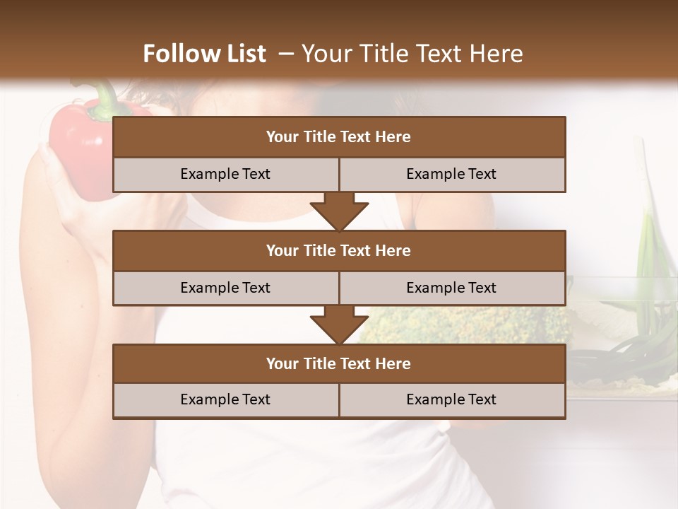 Woman With Vegetables PowerPoint Template