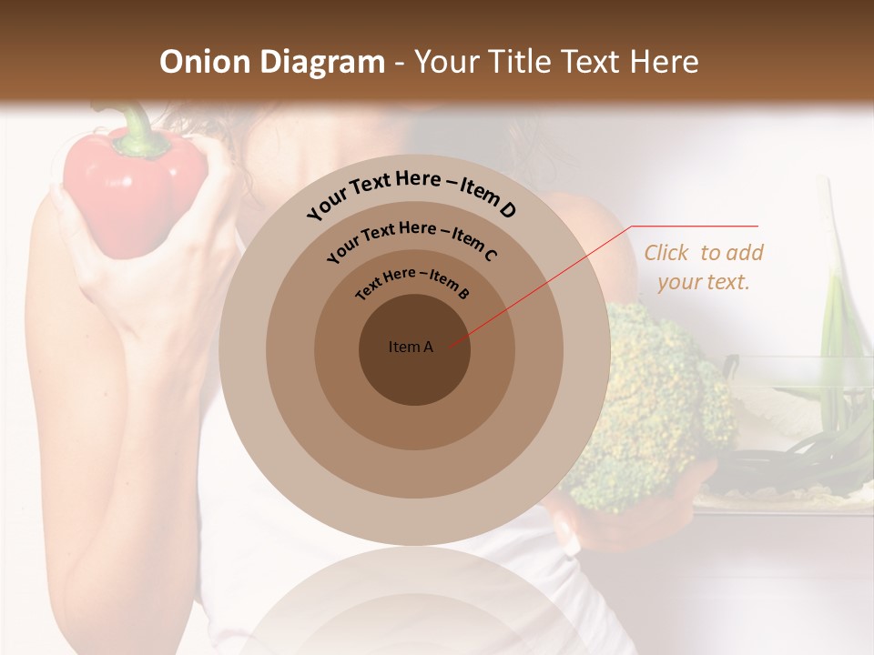 Woman With Vegetables PowerPoint Template