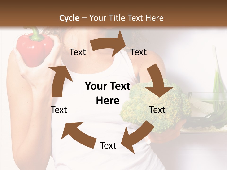 Woman With Vegetables PowerPoint Template