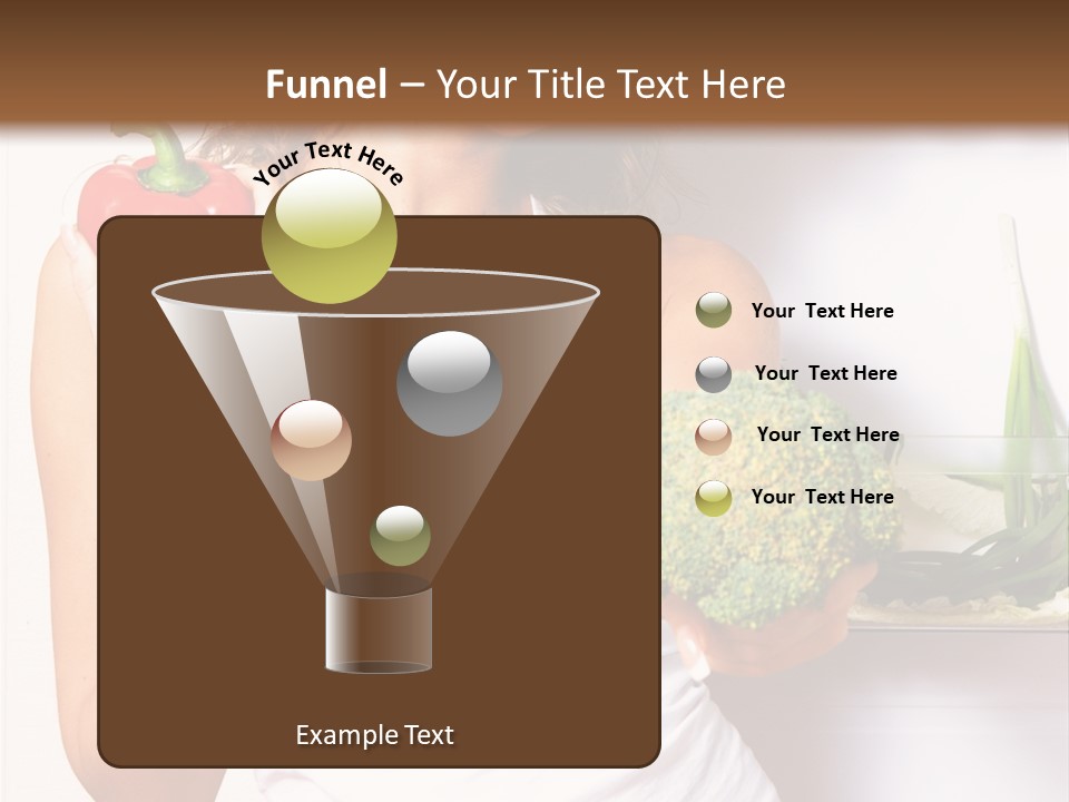 Woman With Vegetables PowerPoint Template