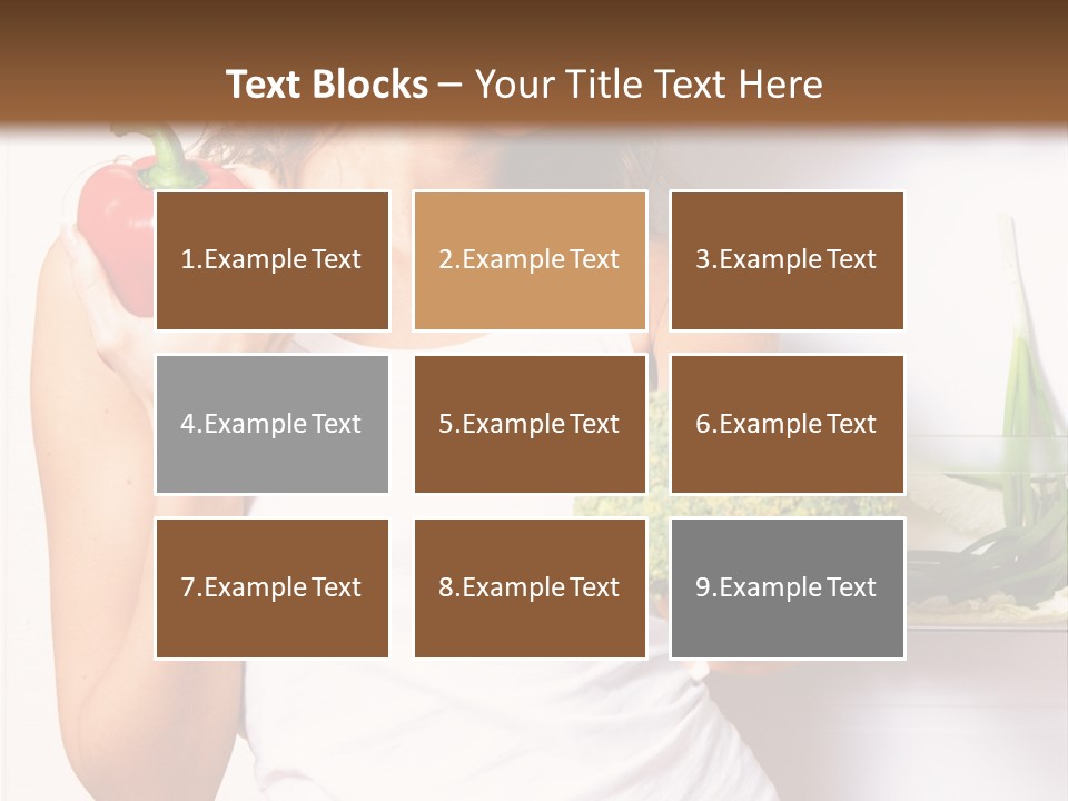 Woman With Vegetables PowerPoint Template