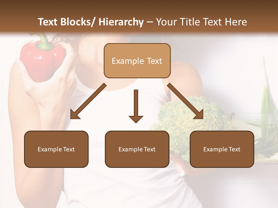Woman With Vegetables PowerPoint Template