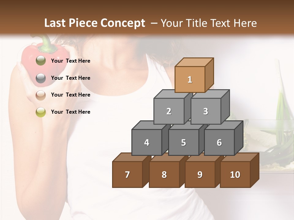 Woman With Vegetables PowerPoint Template