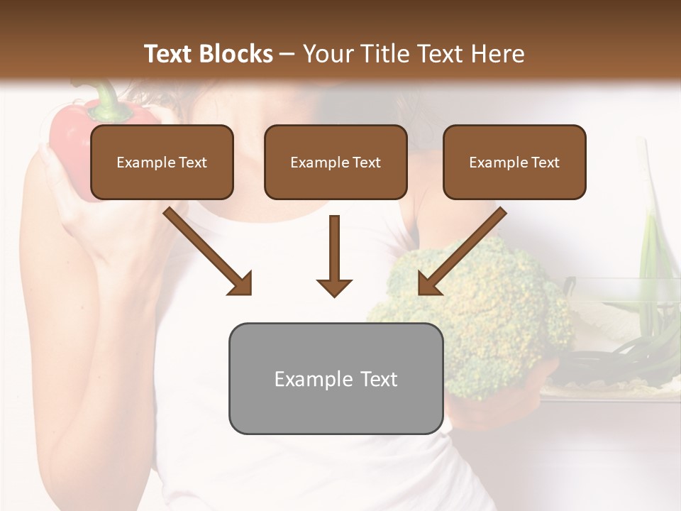 Woman With Vegetables PowerPoint Template