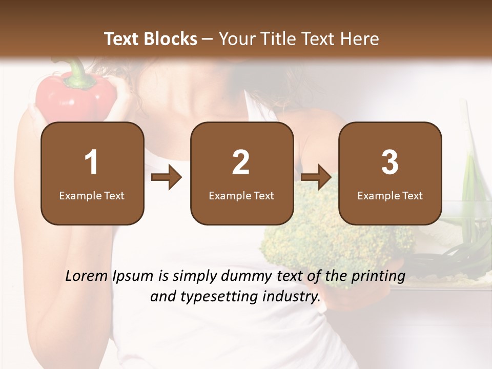 Woman With Vegetables PowerPoint Template