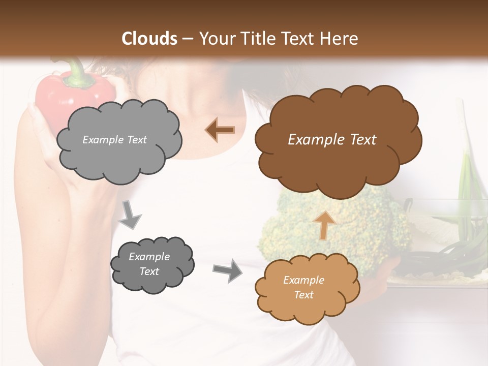 Woman With Vegetables PowerPoint Template