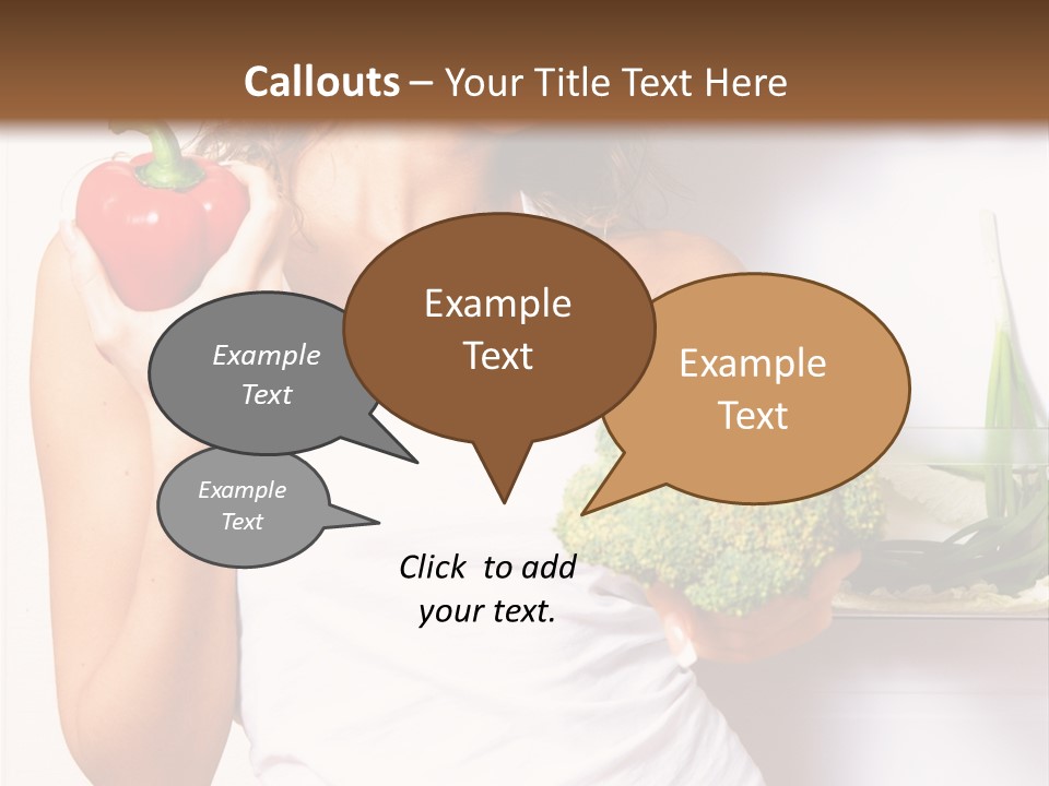 Woman With Vegetables PowerPoint Template