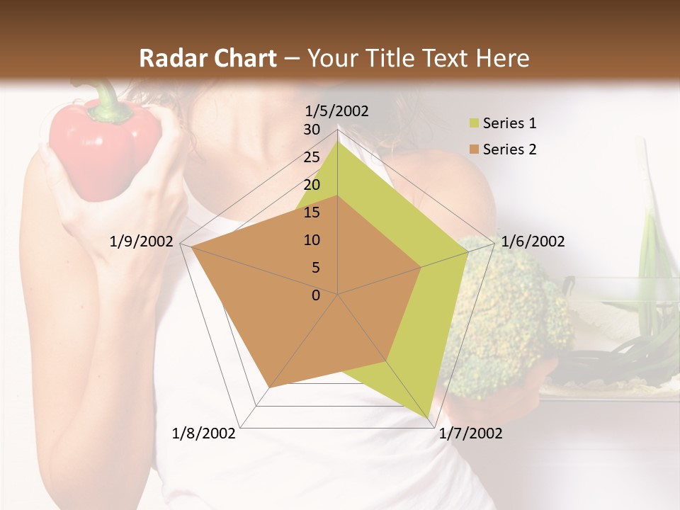 Woman With Vegetables PowerPoint Template