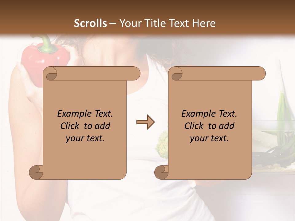 Woman With Vegetables PowerPoint Template