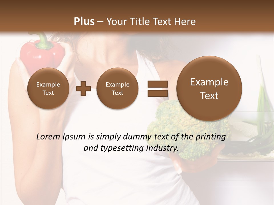 Woman With Vegetables PowerPoint Template