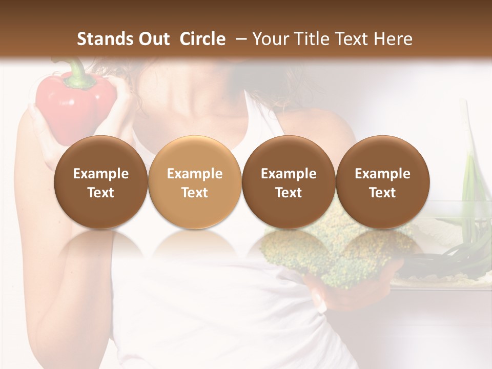 Woman With Vegetables PowerPoint Template