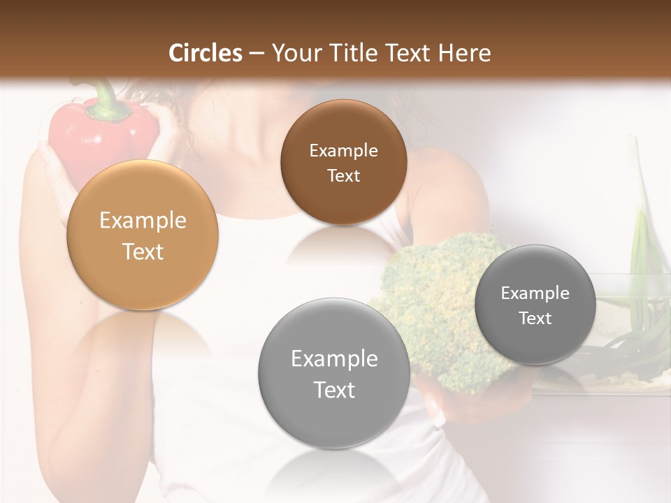 Woman With Vegetables PowerPoint Template