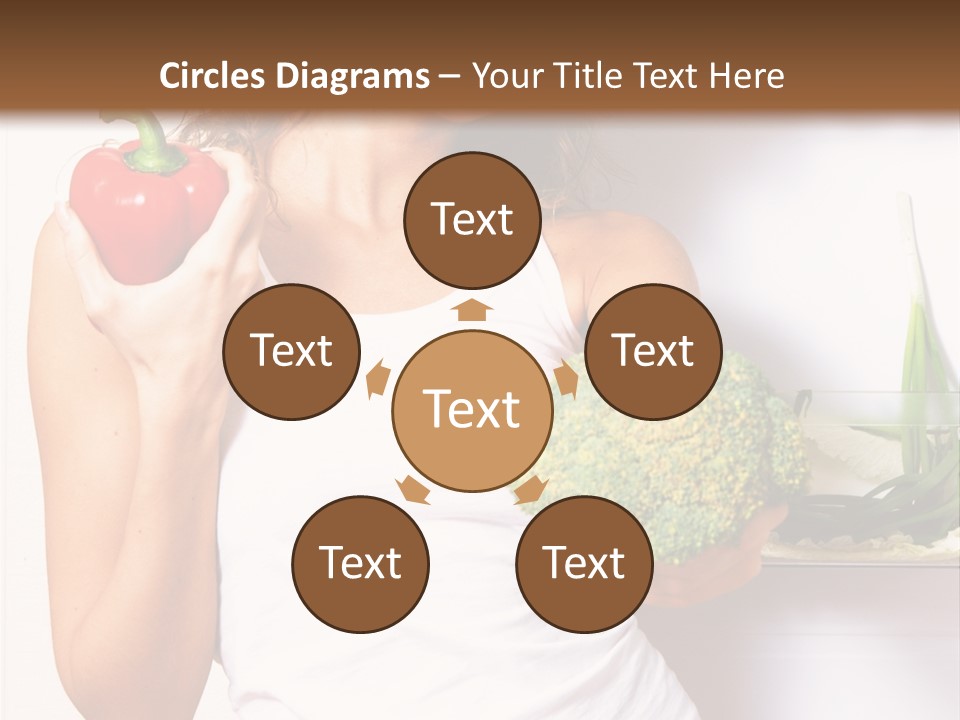 Woman With Vegetables PowerPoint Template