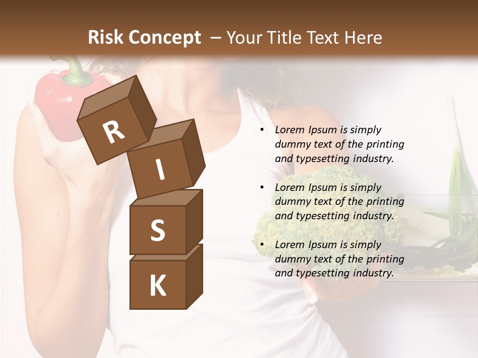 Woman With Vegetables PowerPoint Template