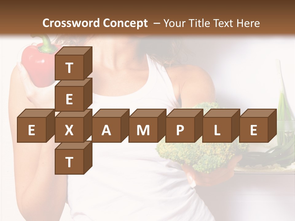 Woman With Vegetables PowerPoint Template