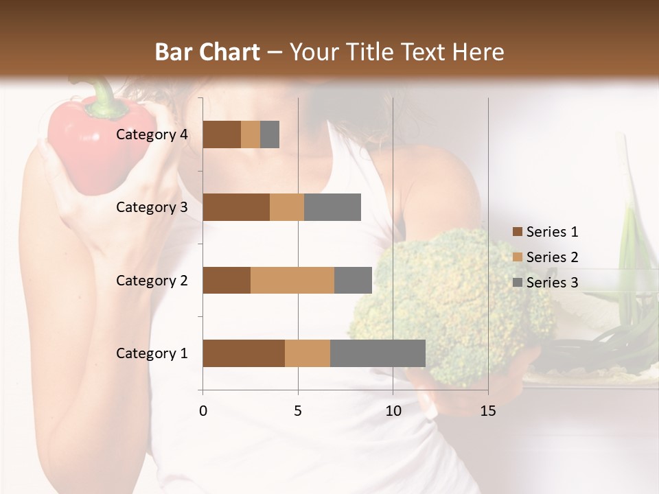 Woman With Vegetables PowerPoint Template
