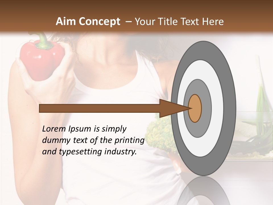 Woman With Vegetables PowerPoint Template