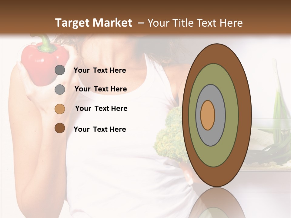 Woman With Vegetables PowerPoint Template