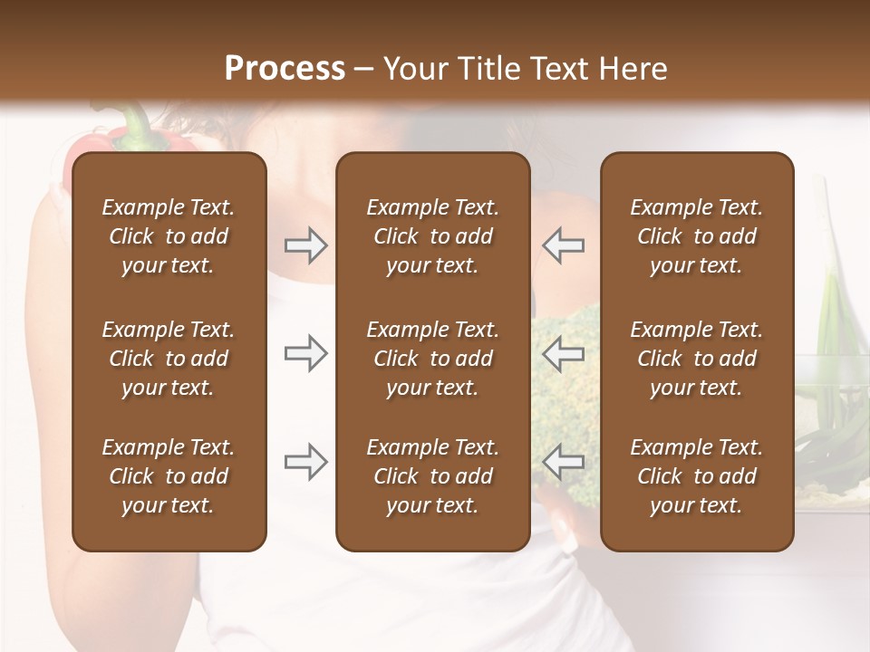 Woman With Vegetables PowerPoint Template