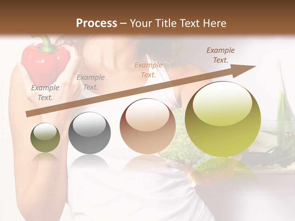 Woman With Vegetables PowerPoint Template