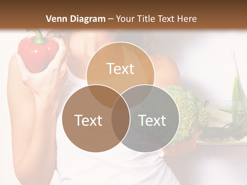 Woman With Vegetables PowerPoint Template