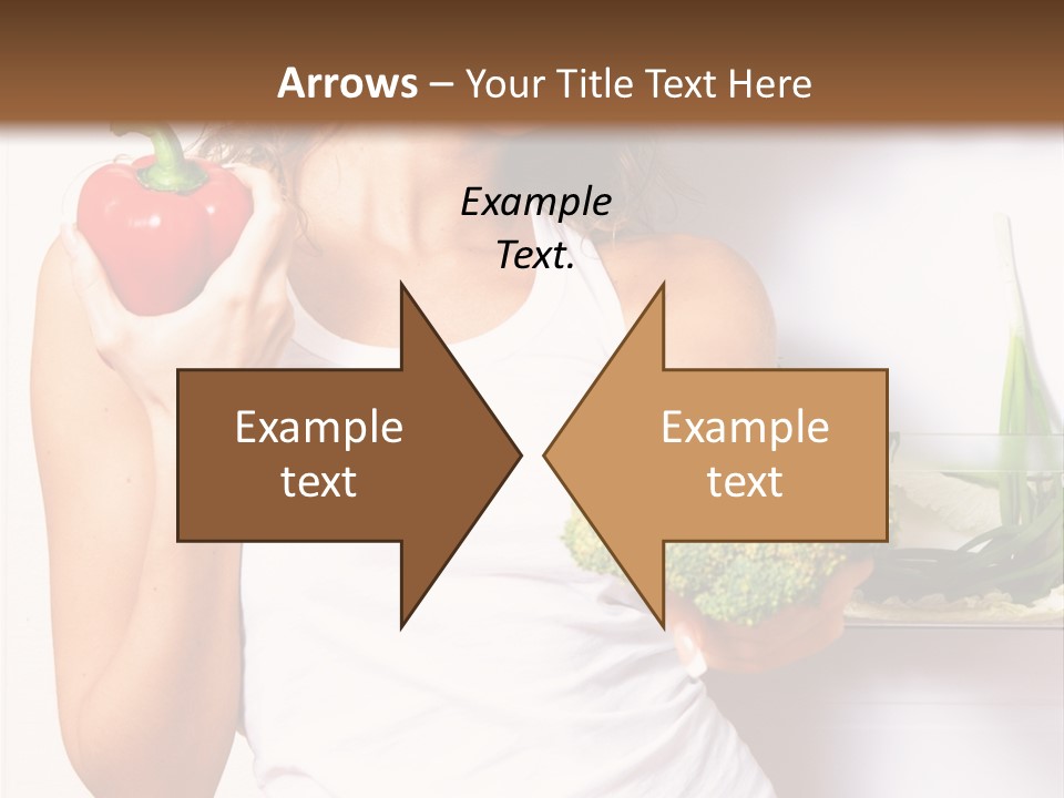 Woman With Vegetables PowerPoint Template