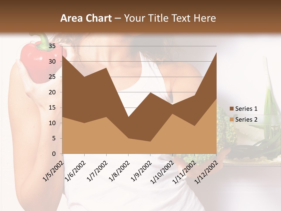 Woman With Vegetables PowerPoint Template