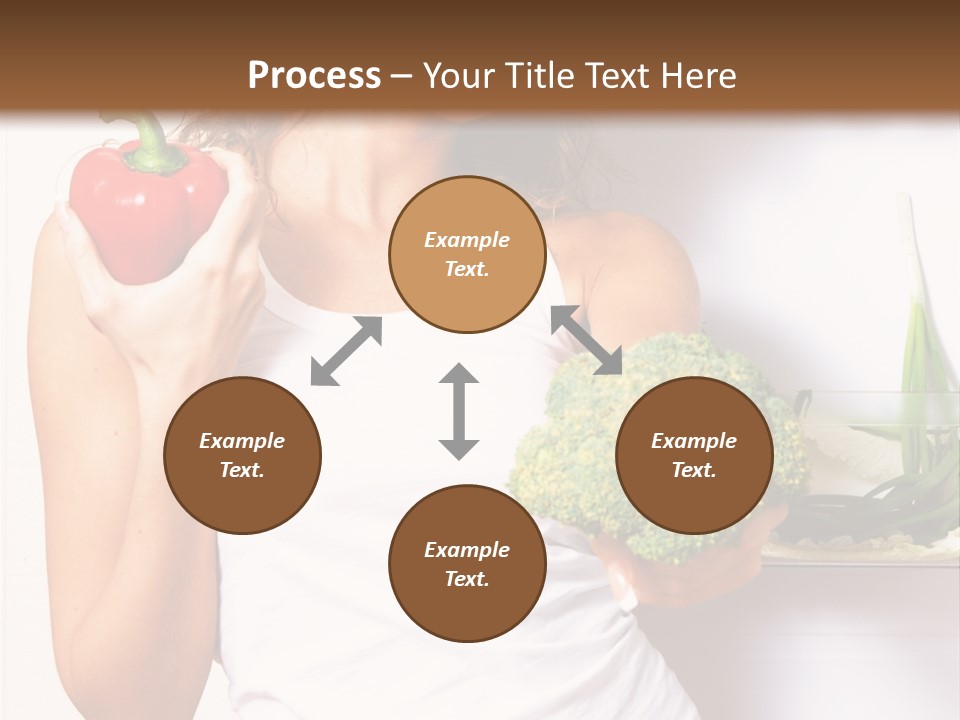 Woman With Vegetables PowerPoint Template