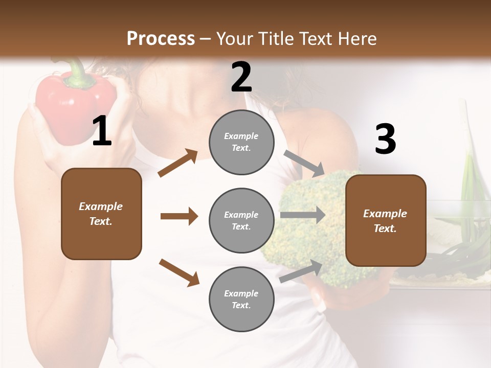 Woman With Vegetables PowerPoint Template