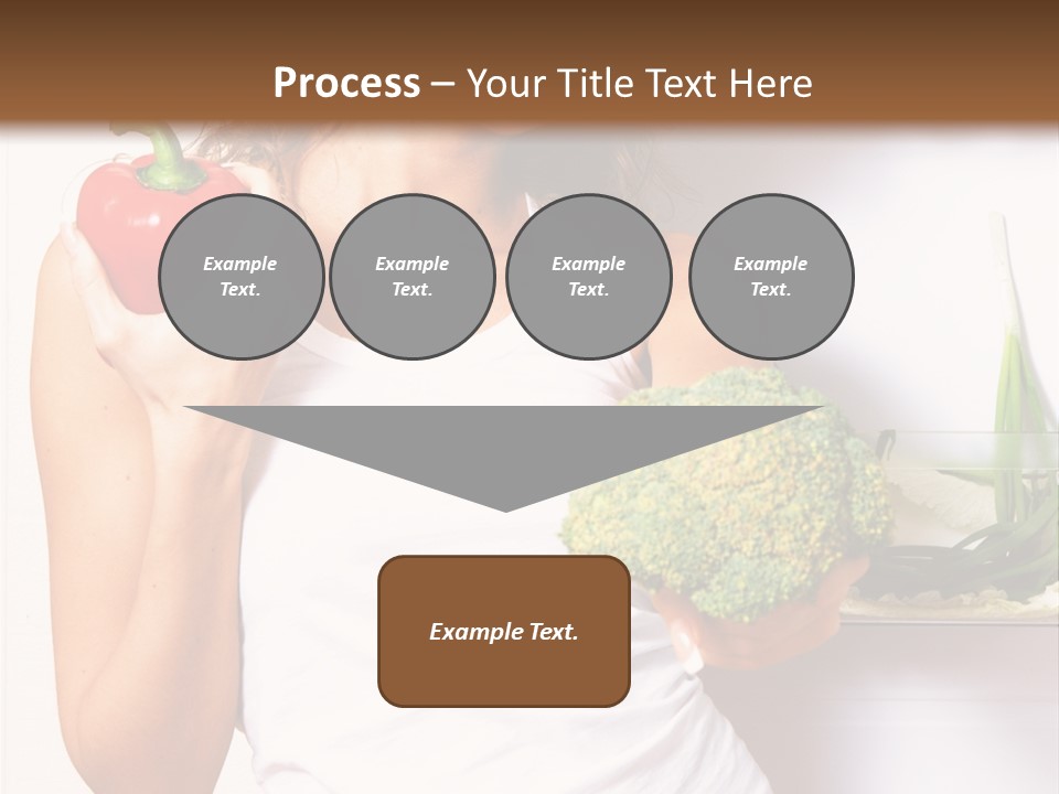 Woman With Vegetables PowerPoint Template