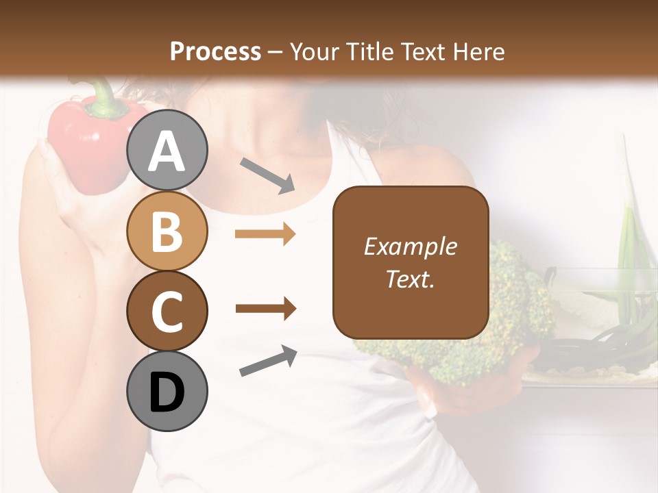 Woman With Vegetables PowerPoint Template