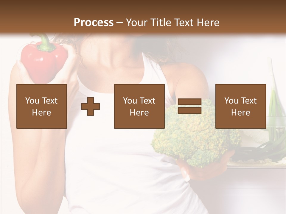 Woman With Vegetables PowerPoint Template