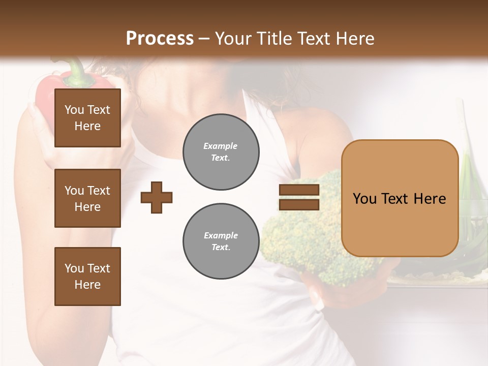 Woman With Vegetables PowerPoint Template