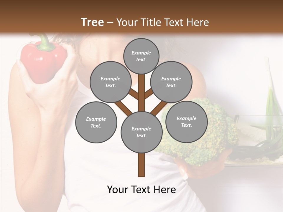 Woman With Vegetables PowerPoint Template
