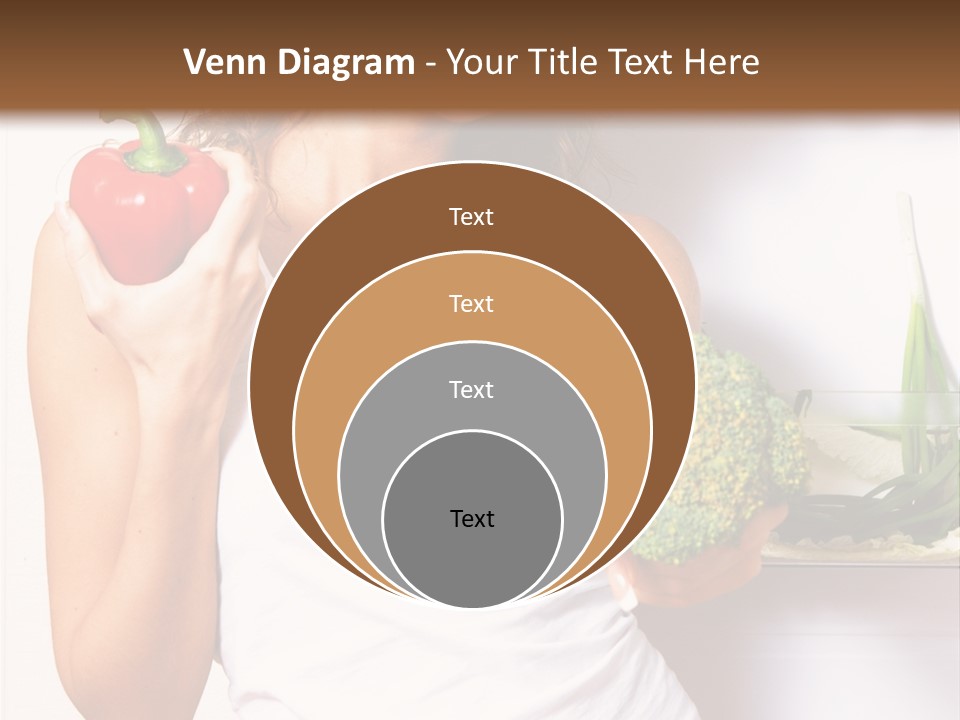 Woman With Vegetables PowerPoint Template