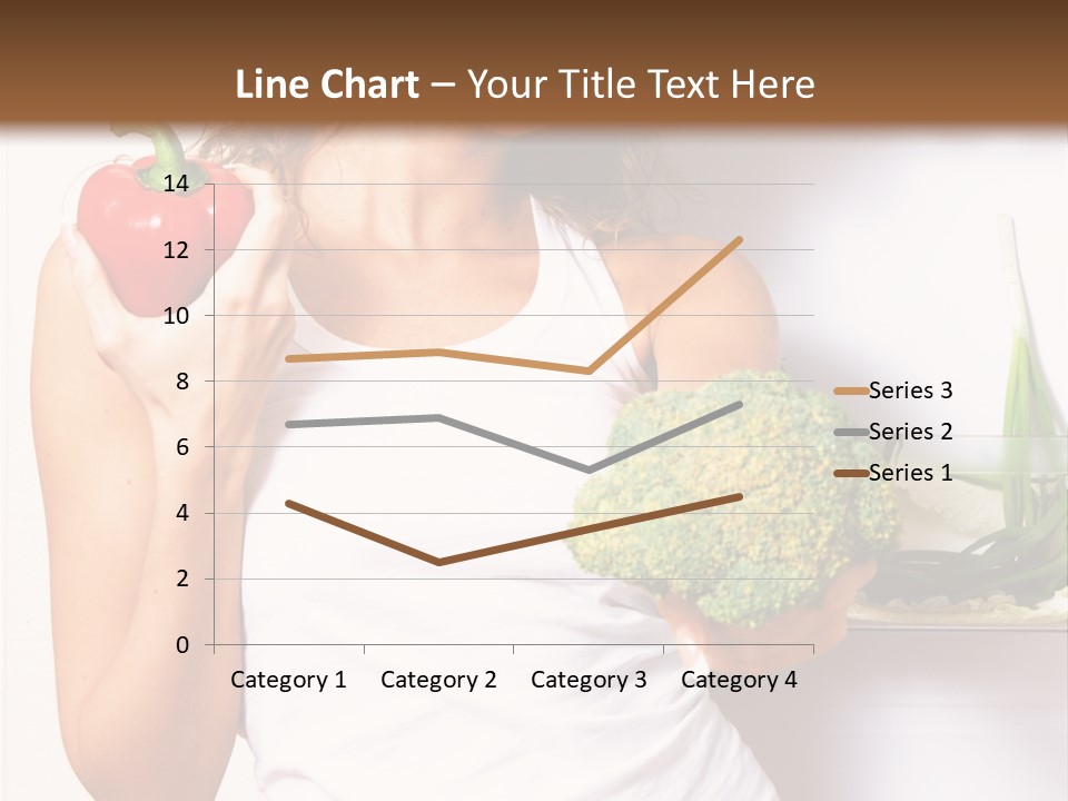 Woman With Vegetables PowerPoint Template