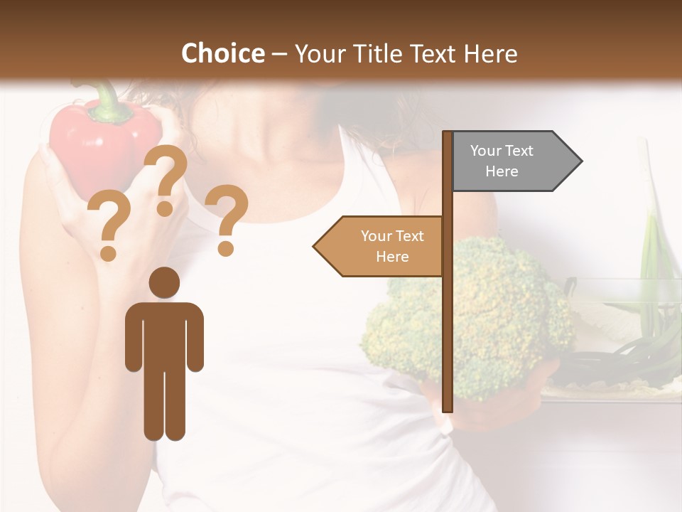Woman With Vegetables PowerPoint Template
