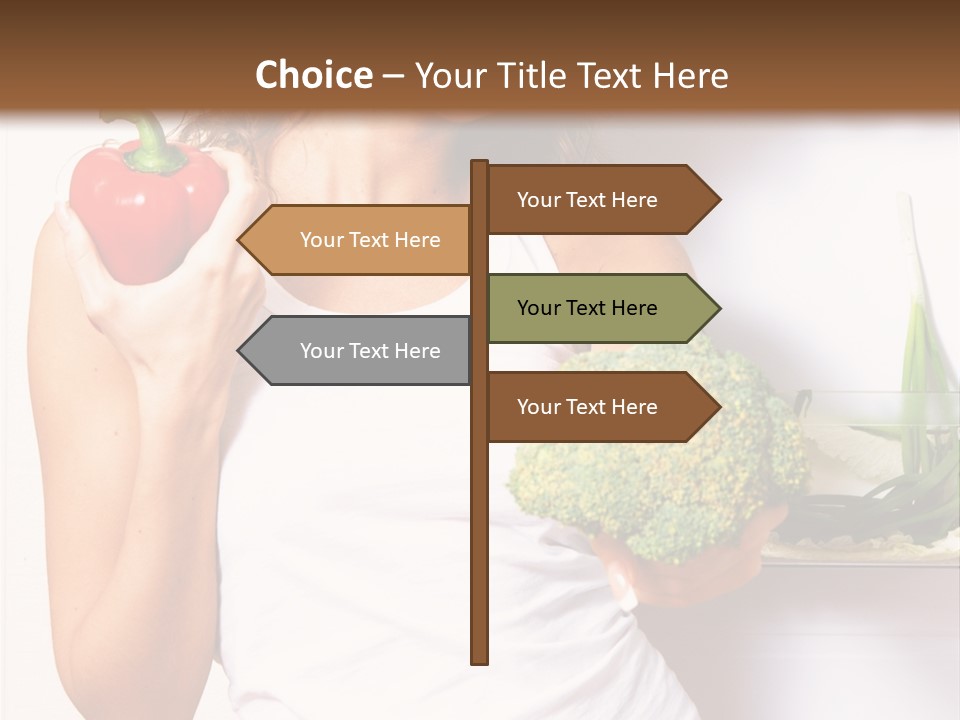 Woman With Vegetables PowerPoint Template