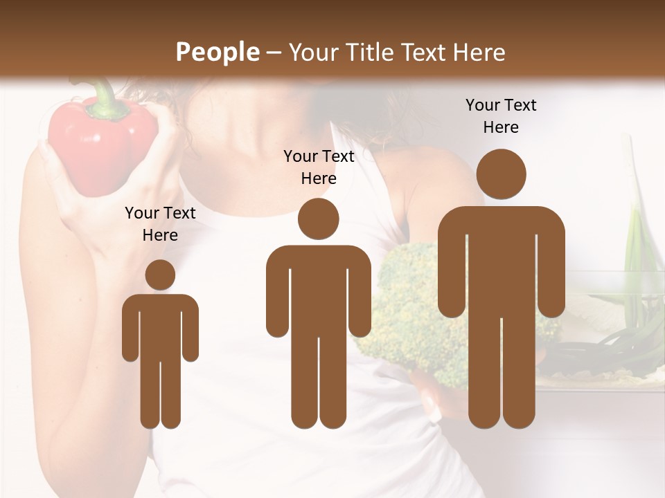 Woman With Vegetables PowerPoint Template