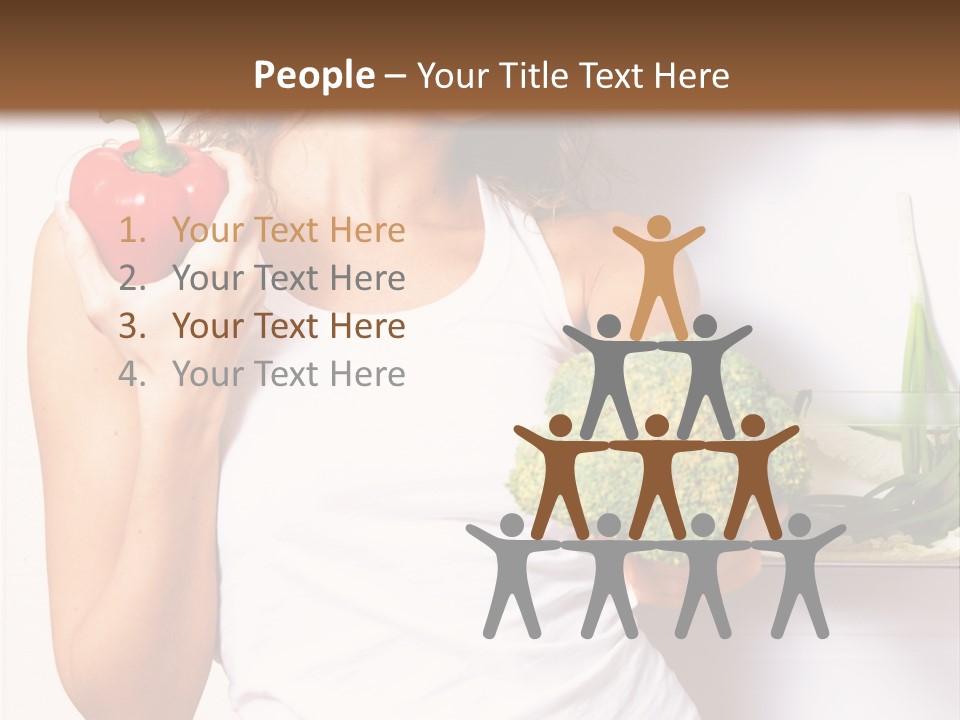 Woman With Vegetables PowerPoint Template