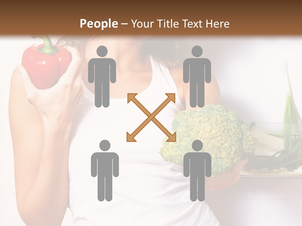Woman With Vegetables PowerPoint Template