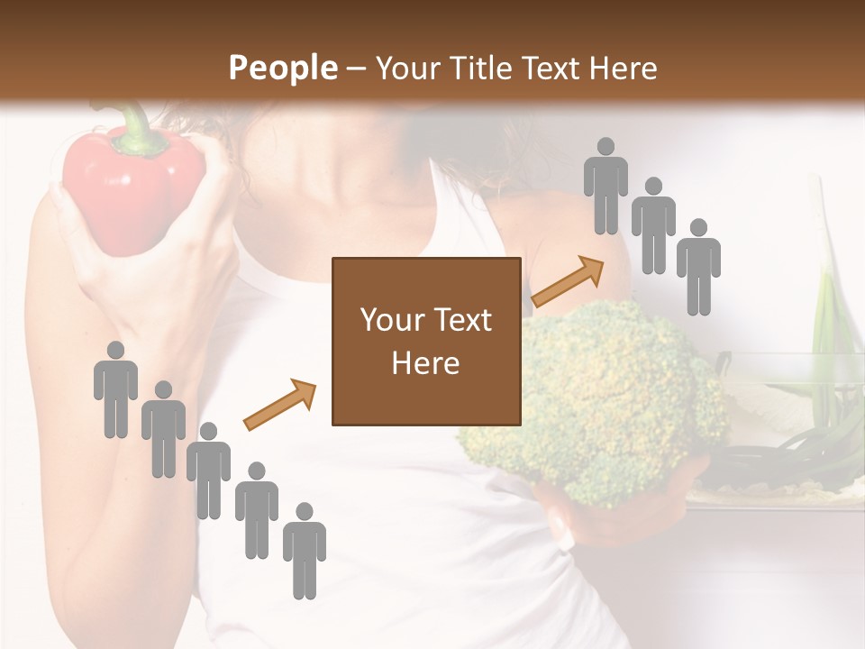 Woman With Vegetables PowerPoint Template