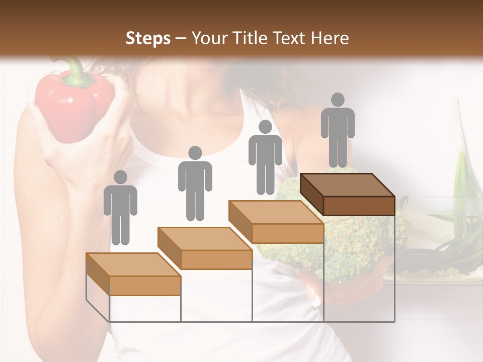 Woman With Vegetables PowerPoint Template