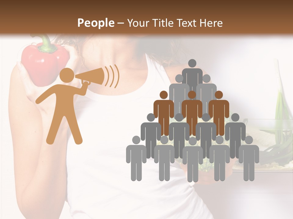 Woman With Vegetables PowerPoint Template