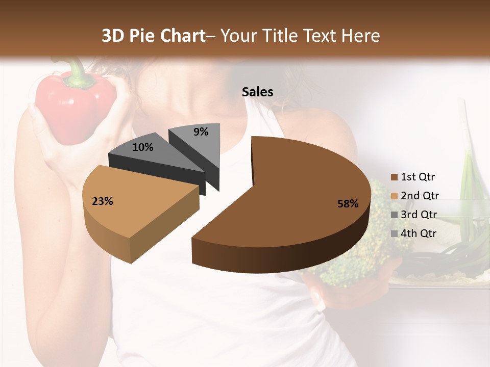 Woman With Vegetables PowerPoint Template