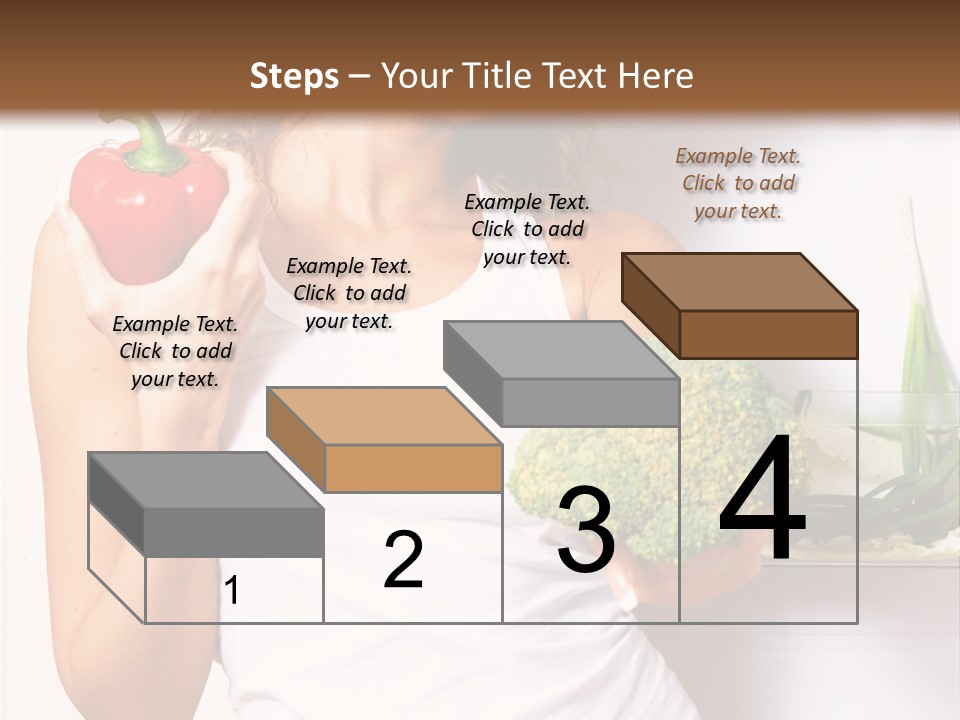 Woman With Vegetables PowerPoint Template