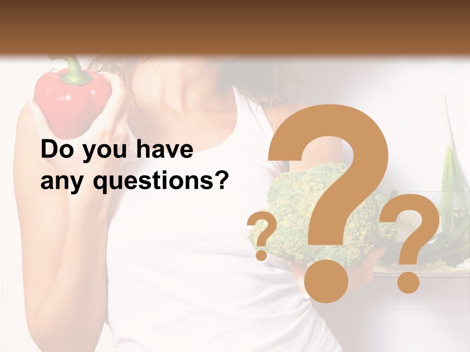 Woman With Vegetables PowerPoint Template