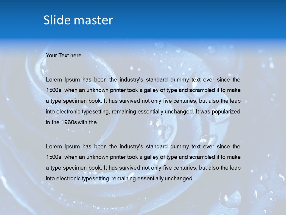 Blue Rose PowerPoint Template